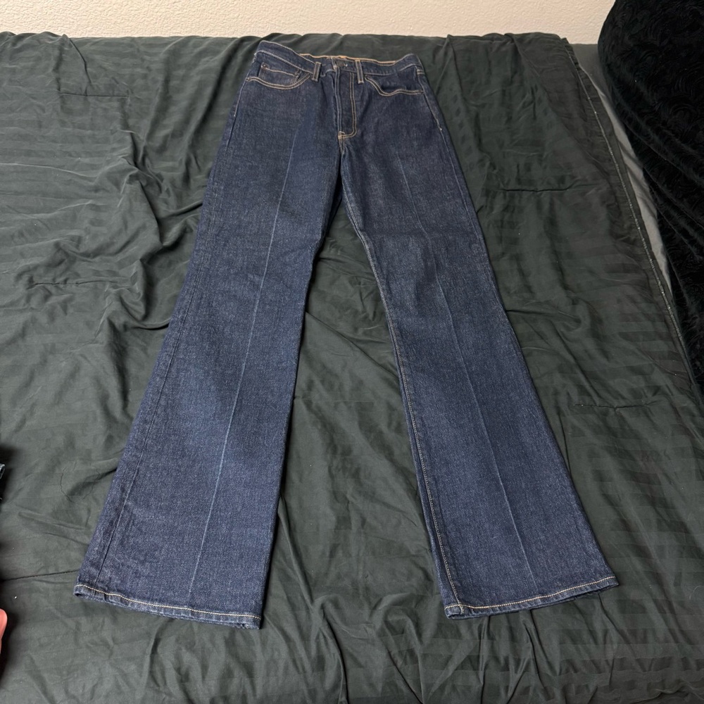 Levi's Deep Indigo Ribcage Bootcut Flare Jeans - Picture 2 of 9
